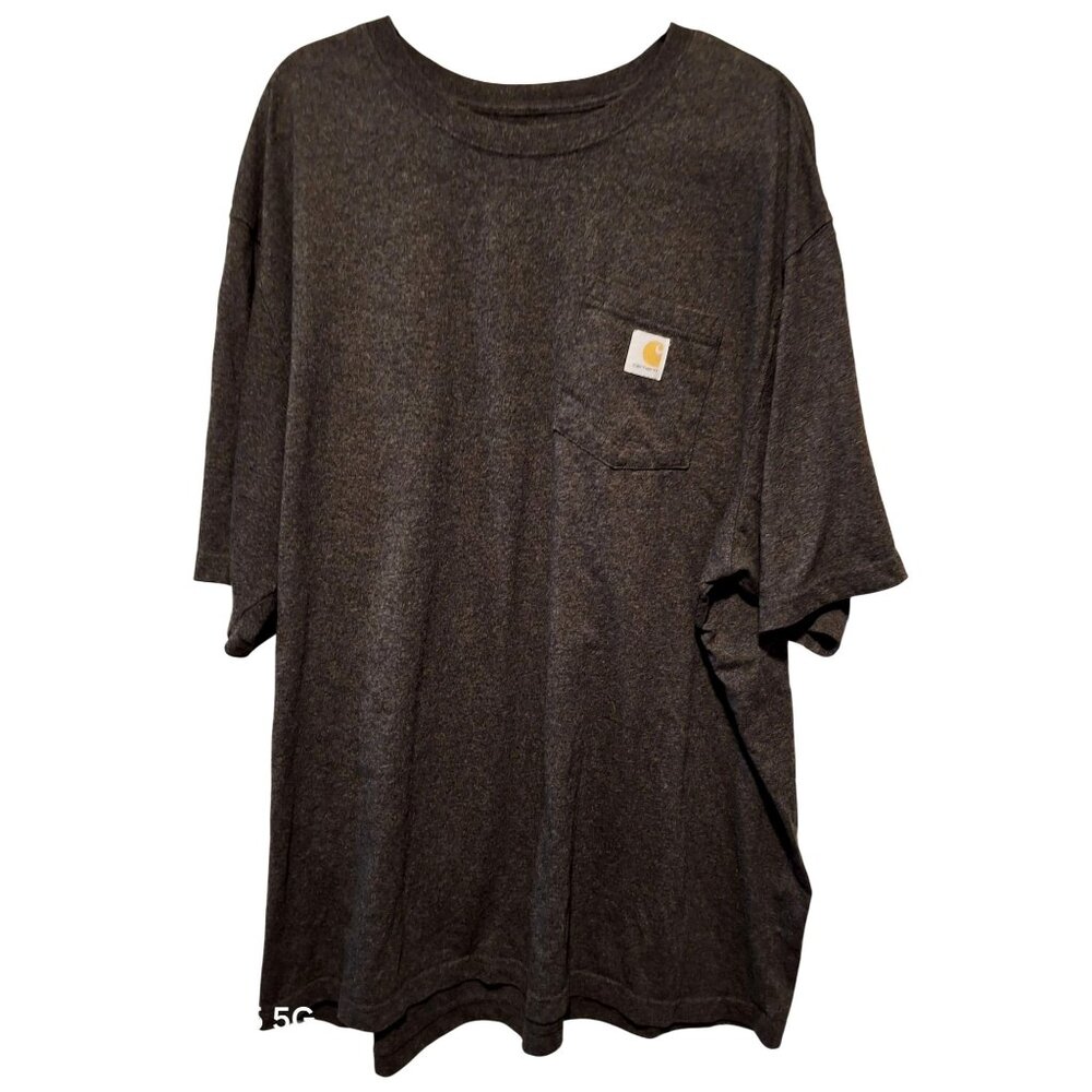 Carhartt Mens Loose Fit Pocket T-Shirt 3XL Dark Gray 60% Cotton 40% Polyester
